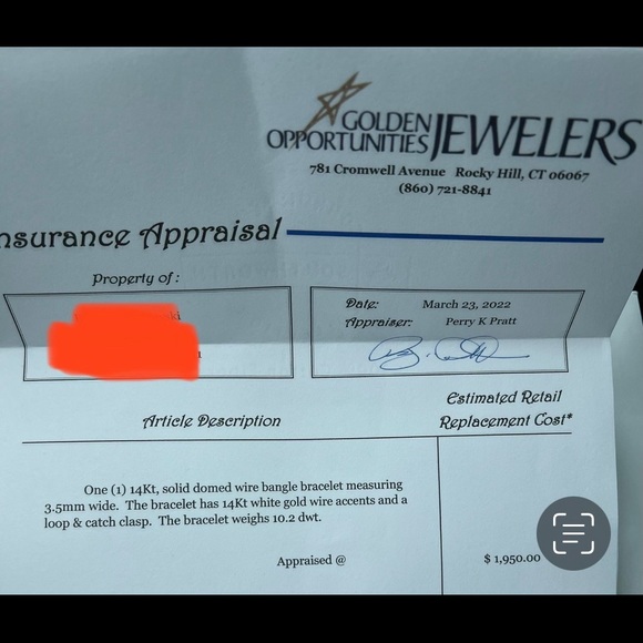 SOLD🔥🔥🔥10.2 g 14Kt, solid domed wire bangle bracelet measuring - Picture 5 of 6